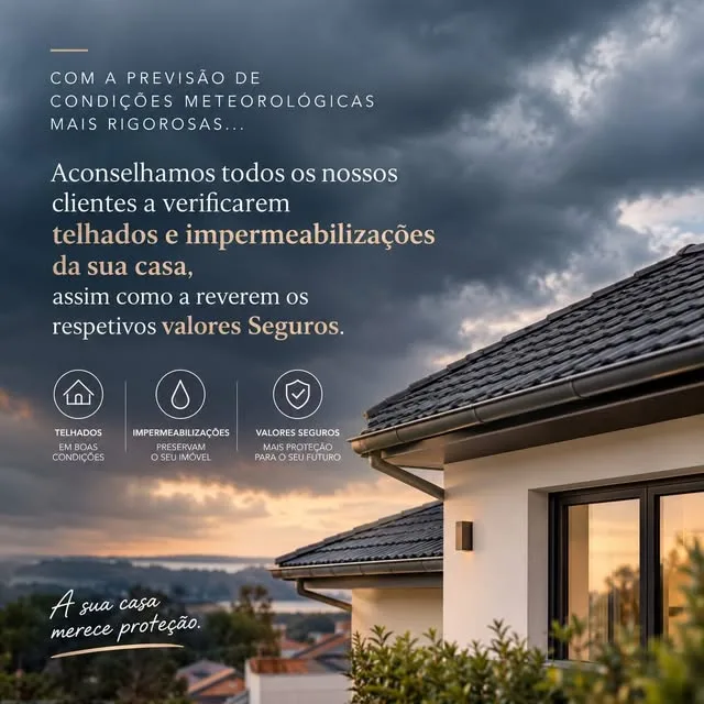 Publicação: rever telhados, impermeabilizações e capitais seguros antes das tempestades
